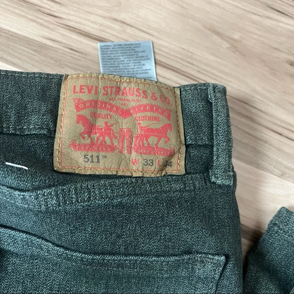 Levis Men's Slim Fit 511 Pants Forest Green